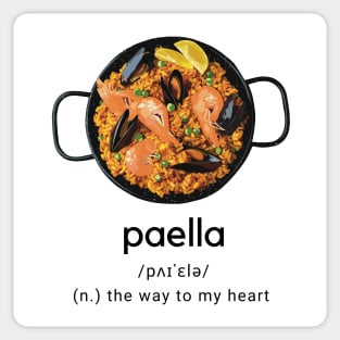 Paella dictionary the way to my heart Sticker